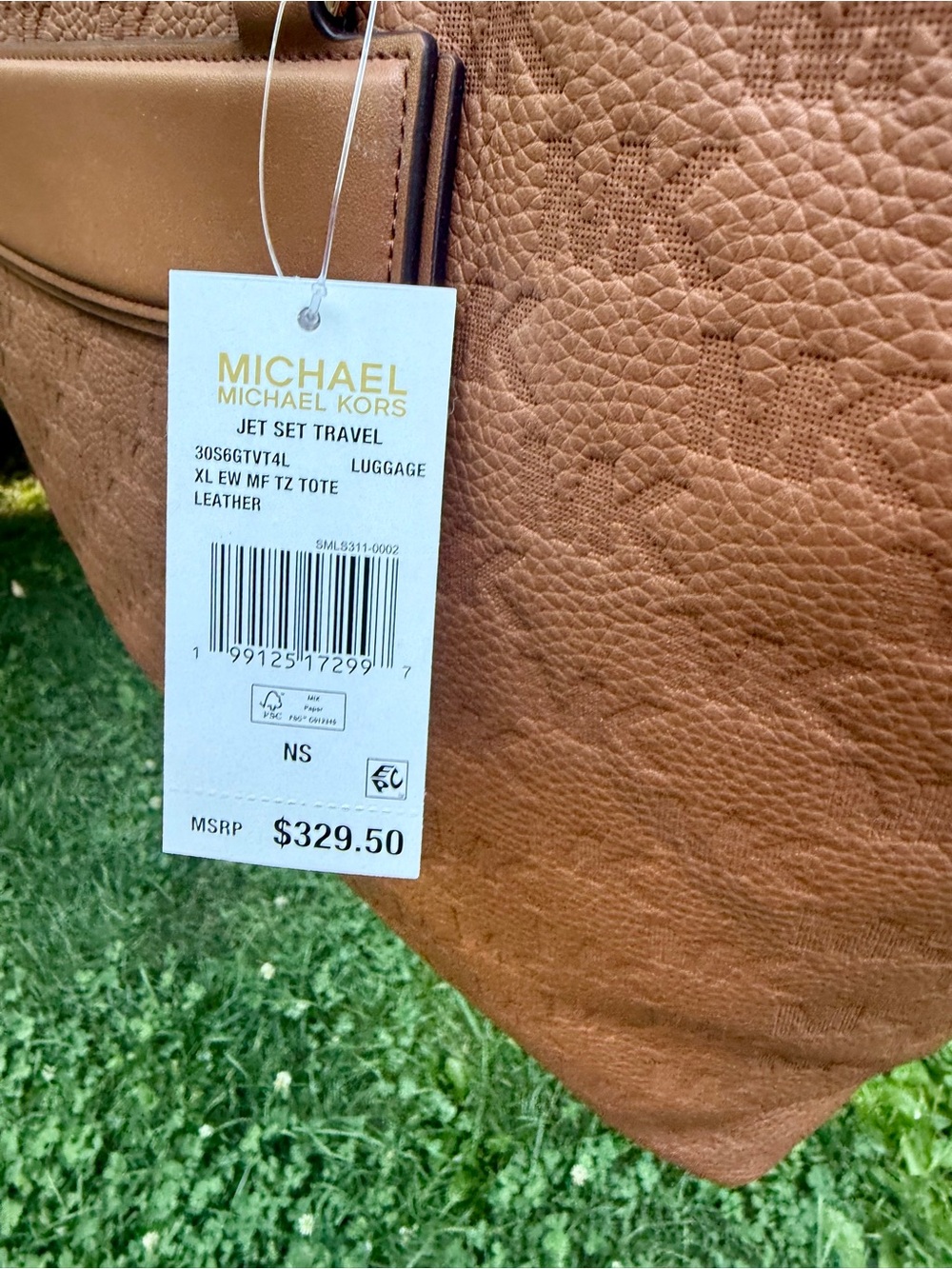 Michael Kors brown Embossed Leather Tote - Picture 4 of 16